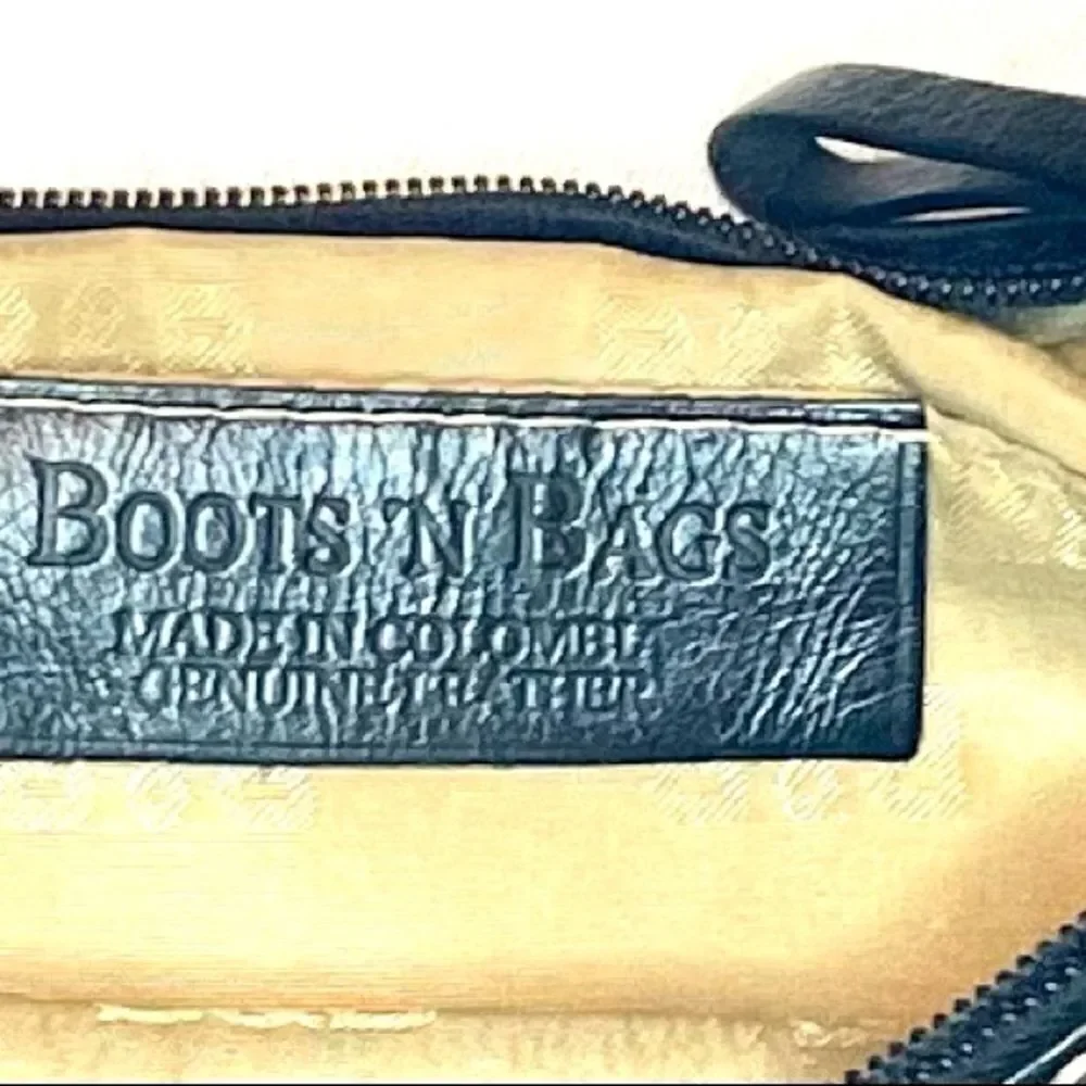 Boots 'N Bags Black Leather Hobo Purse